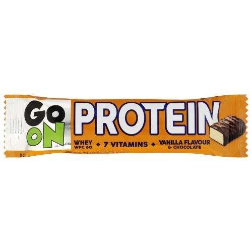 Go On Protein Bar Vanilla & Chocolate Flavour Μπάρα Πρωτεΐνης με 7 Βιταμίνες & Γεύση Βανίλια, Σοκολάτα 50g